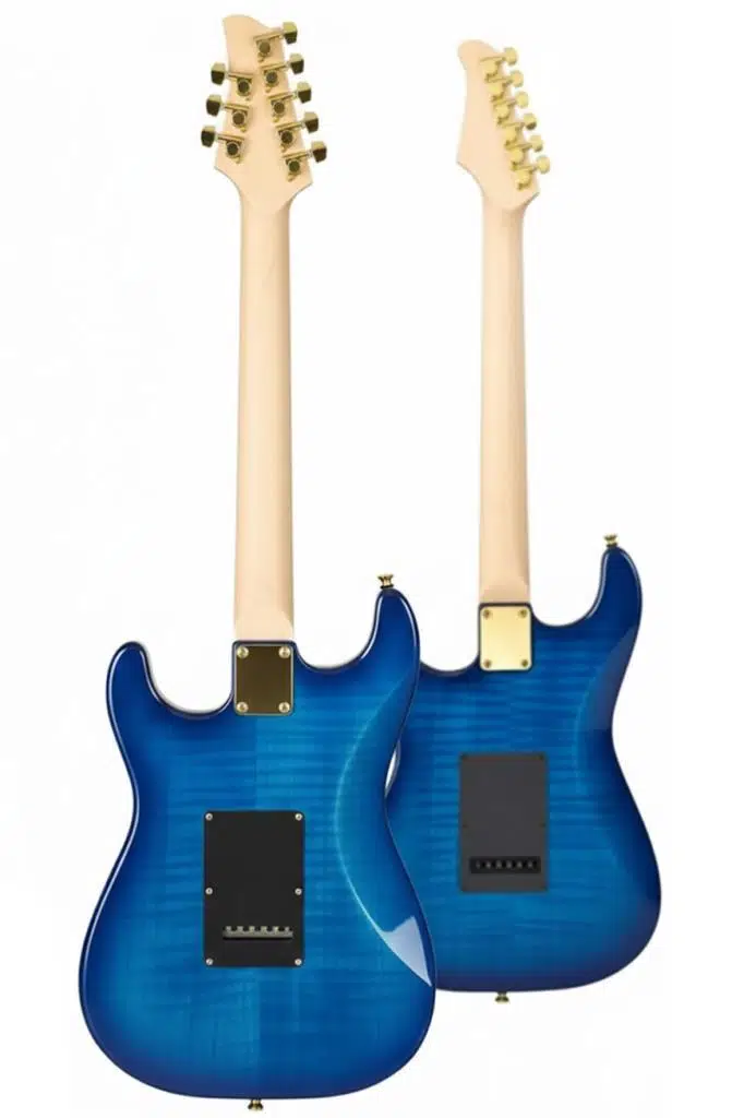 Midex GLC-40BL Profesyonel Elektro Gitar Mavi (Gigbag Askı Capo Pena Kablo)