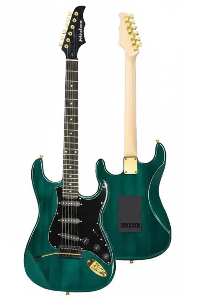 Midex GLC-40GR-AMP Elektro Gitar Seti 25 WATT Şarjlı BT Amfi Full SET