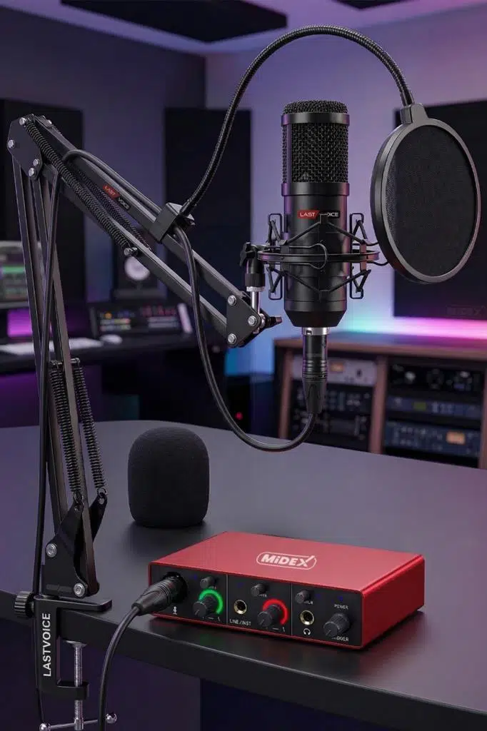 Midex GLX Paket-2 BM800 And Mikrofon Ses Kartı + Stand Set Midex GLX Paket-2 BM800 And Mikrofon Ses Kartı + Stand Set