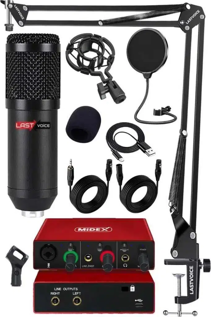 Midex GLX Paket-2 BM800 And Mikrofon Ses Kartı + Stand Set Midex GLX Paket-2 BM800 And Mikrofon Ses Kartı + Stand Set