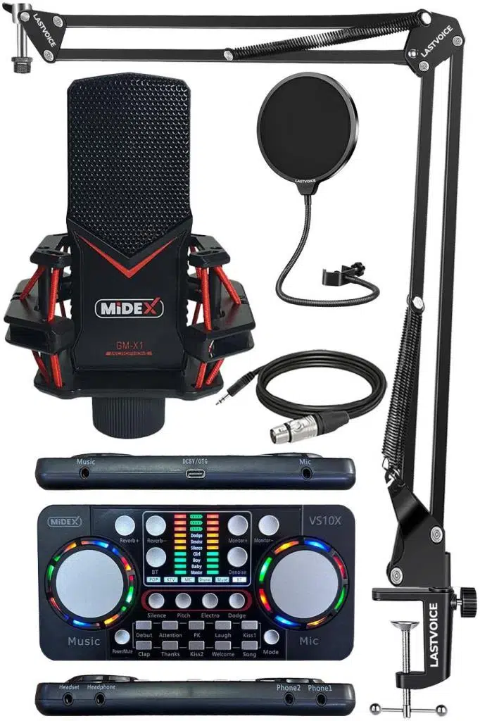 Midex GMX-1 Live Gold Set Condenser Mikrofon Ses Kartı Canlı Yayın Paketi (Telefon ve PC) Midex GMX-1 Live Gold Set Condenser Mikrofon Ses Kartı Canlı Yayın Paketi (Telefon ve PC)