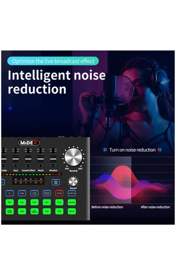 Midex GMX-1 Plus Record Head Set Condenser Mikrofon Kulaklık Ses Kartı Canlı Yayın Paketi (Telefon ve PC) Midex GMX-1 Plus Record Head Set Condenser Mikrofon Kulaklık Ses Kartı Canlı Yayın Paketi (Telefon ve PC)