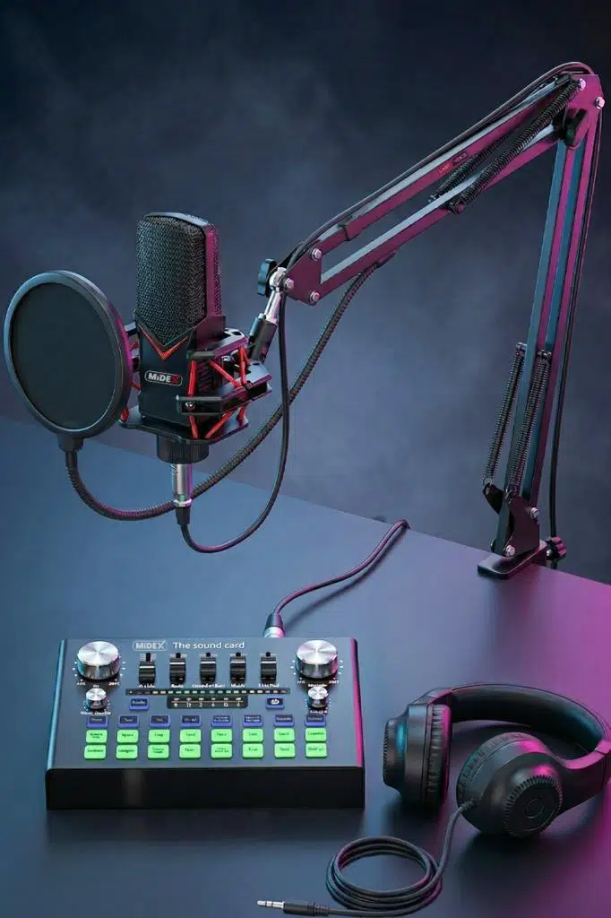 Midex GMX-1 Plus Record Head Set Condenser Mikrofon Kulaklık Ses Kartı Canlı Yayın Paketi (Telefon ve PC) Midex GMX-1 Plus Record Head Set Condenser Mikrofon Kulaklık Ses Kartı Canlı Yayın Paketi (Telefon ve PC)