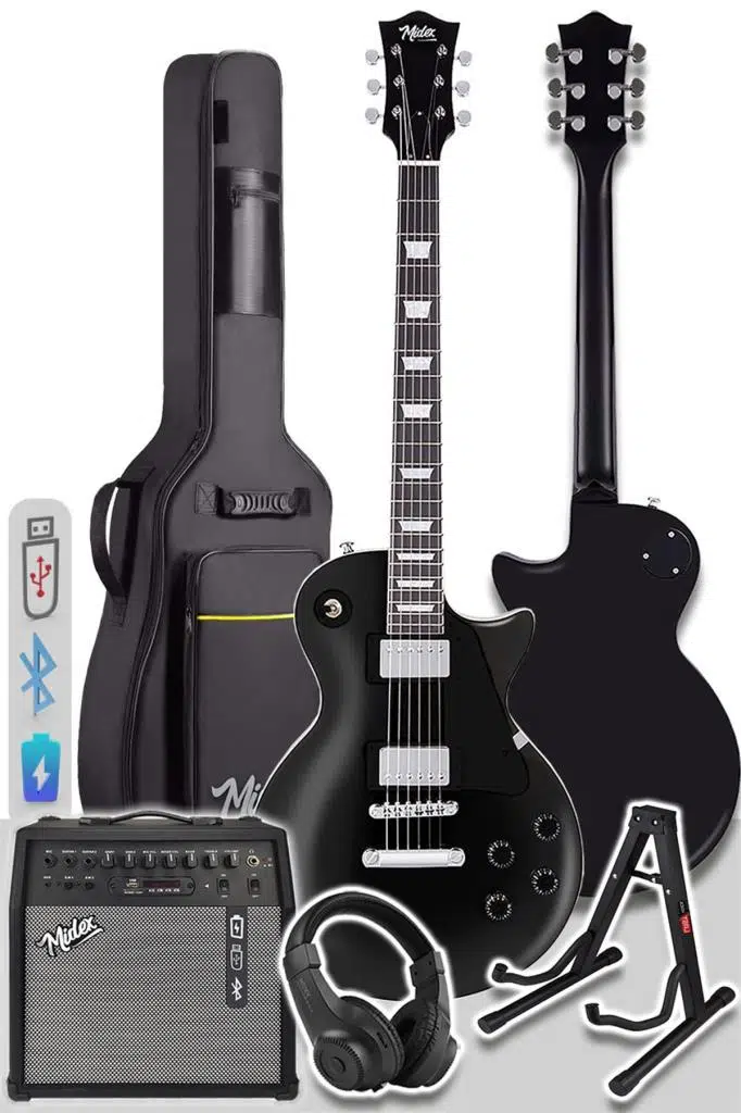 Midex GRX-200BK-50-AMP Les Paul Kasa Elektro Gitar Seti 50 Watt Gainli Şarjlı Amfi ve Full Set (H-H) Midex GRX-200BK-50-AMP Les Paul Kasa Elektro Gitar Seti 50 Watt Gainli Şarjlı Amfi ve Full Set (H-H)