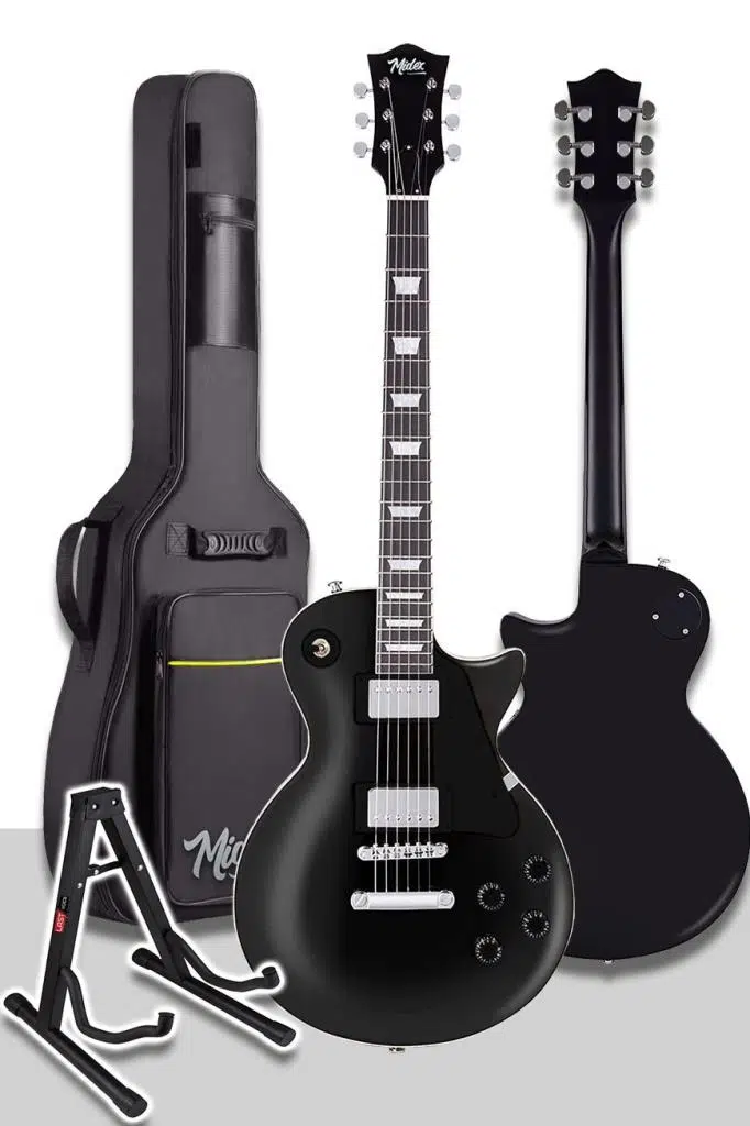 Midex GRX-200MBK Profesyonel Les Paul Kasa HH Elektro Gitar Seti Mat Siyah