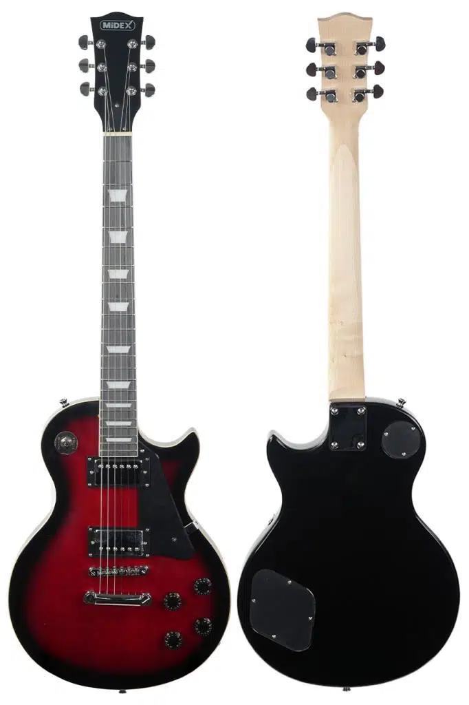 Midex GRX-200RDS Profesyonel Les Paul Kasa HH Elektro Gitar Seti Kırmızı Sunburs Midex GRX-200RDS Profesyonel Les Paul Kasa HH Elektro Gitar Seti Kırmızı Sunburs