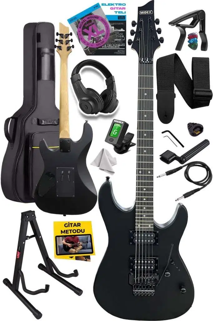 Midex GRX-300-BAG Profesyonel Elektro Gitar Seti Akçaağaç (Humbucker-Humbucker)