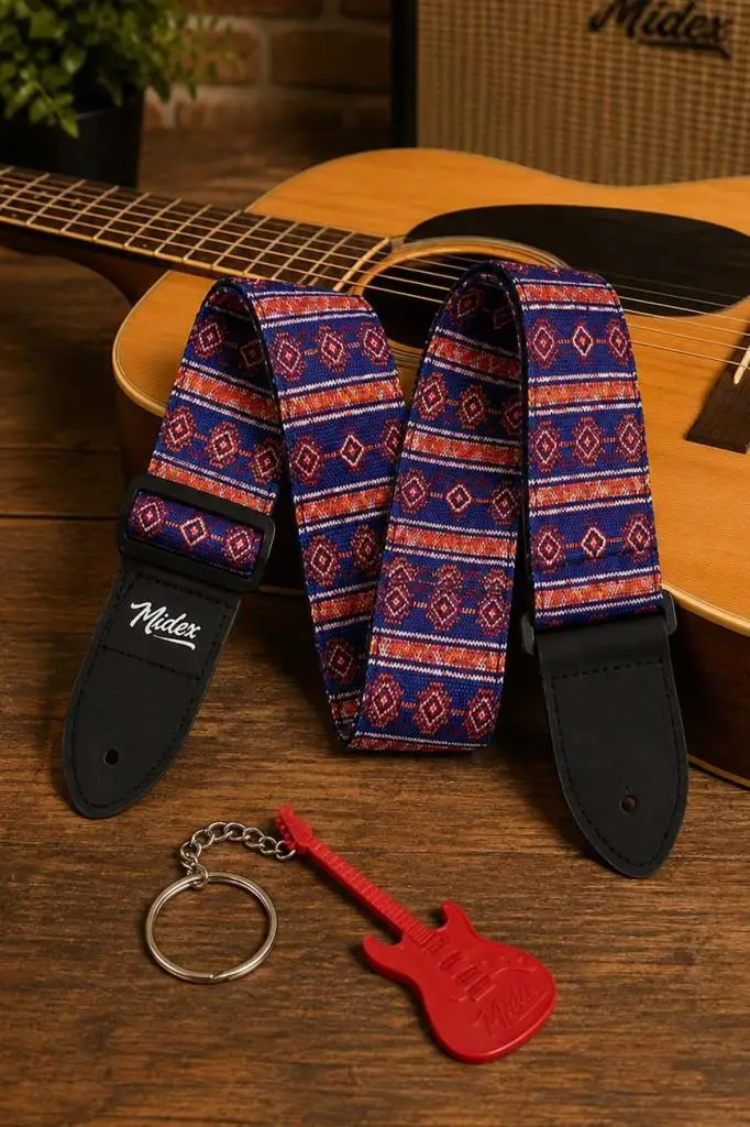 Midex GSR-20 Özel Tasarım Desenli Gitar Omuz Askısı 90-145 cm Uzunluk