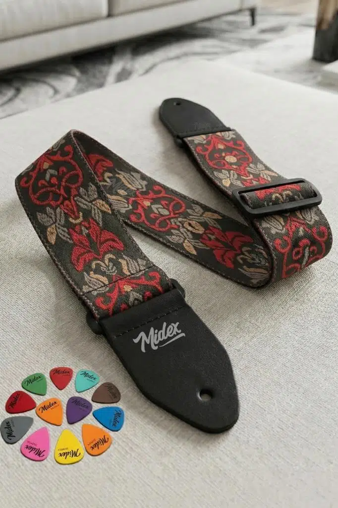 Midex GSR-30 Özel Tasarım Desenli Gitar Omuz Askısı 90-145 cm Uzunluk Midex GSR-30 Özel Tasarım Desenli Gitar Omuz Askısı 90-145 cm Uzunluk