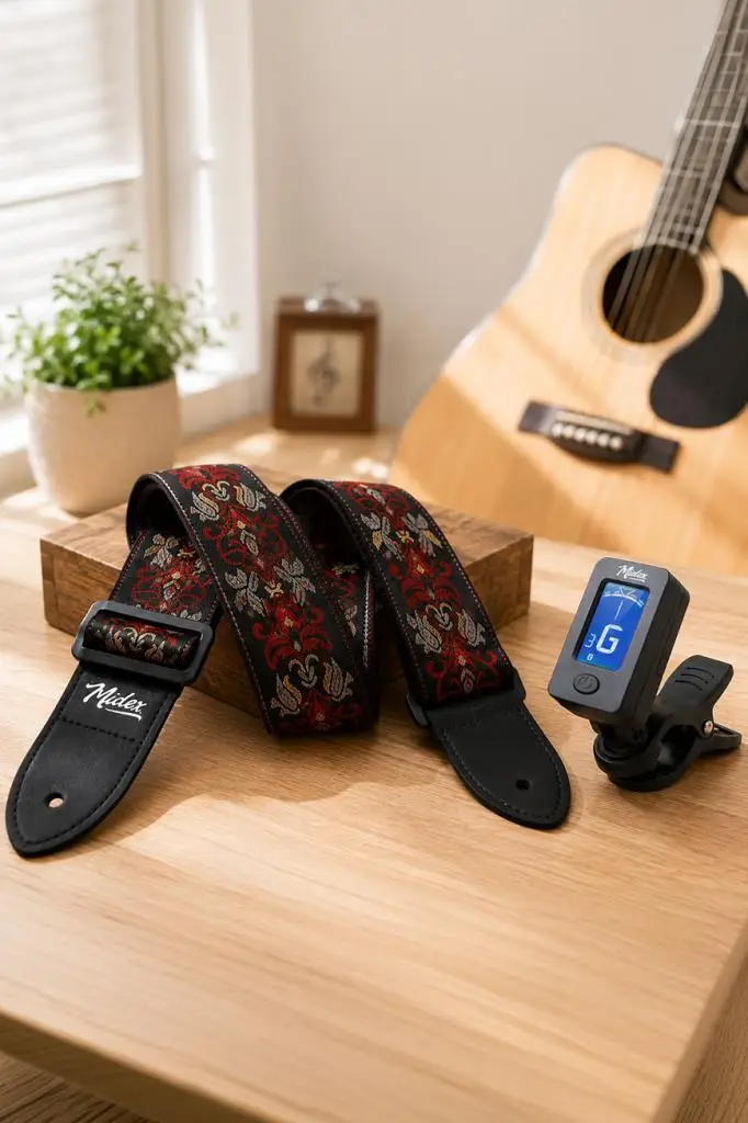 Midex GSR-30 Özel Tasarım Desenli Gitar Omuz Askısı 90-145 cm Uzunluk