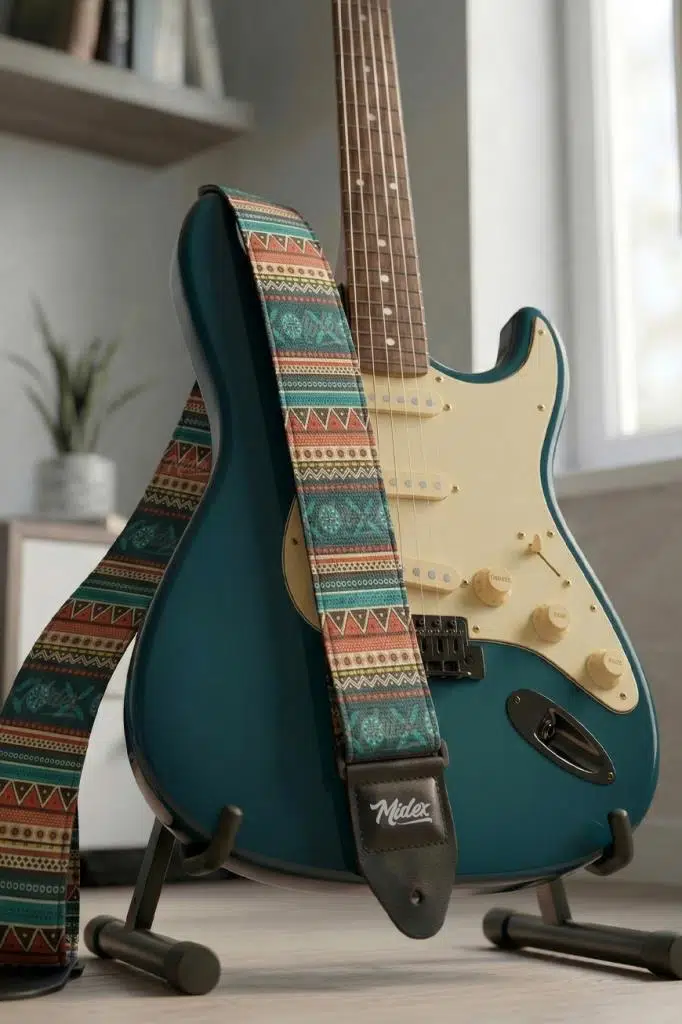 Midex GSR-35 Özel Tasarım Desenli Gitar Omuz Askısı 90-145 cm Uzunluk Midex GSR-35 Özel Tasarım Desenli Gitar Omuz Askısı 90-145 cm Uzunluk