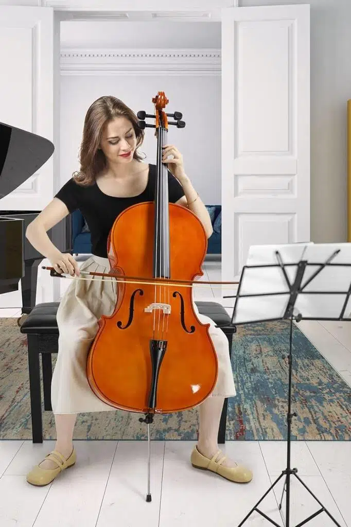 Midex GT-124M-PAK Profesyonel Üst Kalite Maun Çello Viyolonsel Full Set