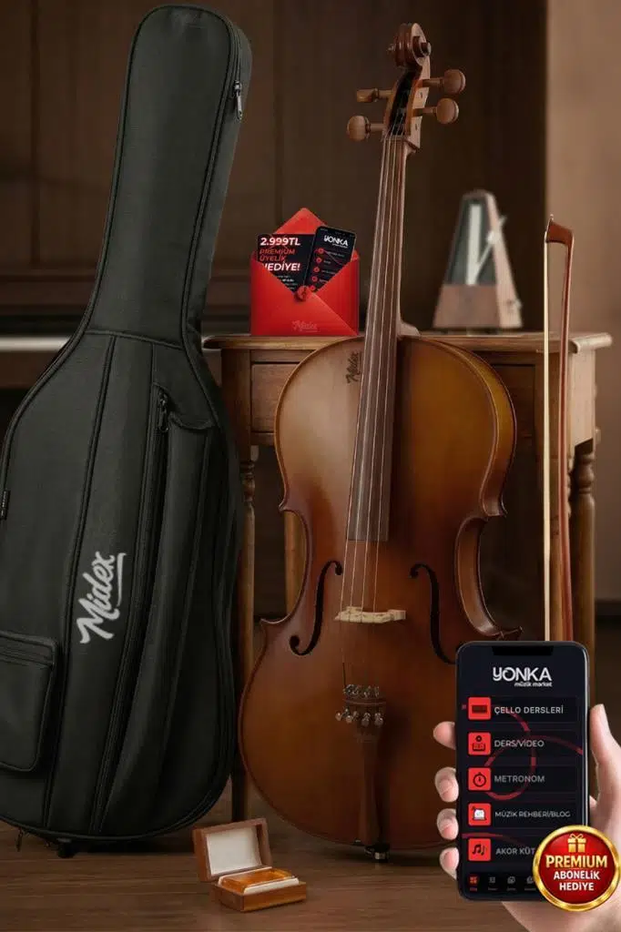 Midex GT-224 Profesyonel Üst Kalite Masif Ağaç Çello Viyolonsel Midex GT-224 Profesyonel Üst Kalite Masif Ağaç Çello Viyolonsel