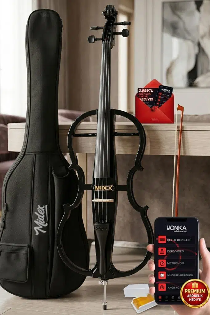 Midex GTC-400BK Profesyonel Elektro Çello Seti Siyah Midex GTC-400BK Profesyonel Elektro Çello Seti Siyah