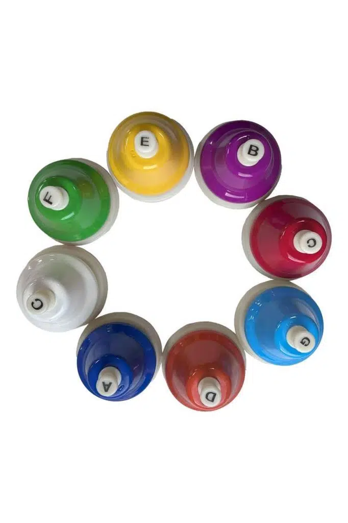 Midex HB-80 Çocuklar İçin Eğitici Oyuncak Masa Zil Seti 8 Notalı Masa Zili Notalarla