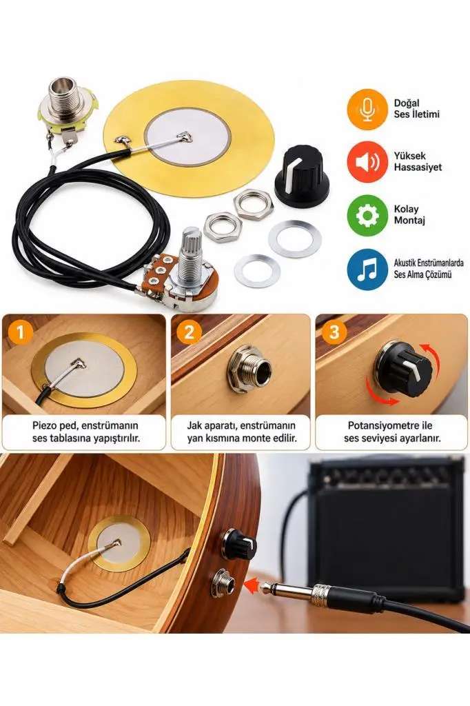 Midex HG-01 Potanslı Full Set Öpücük Kristal Enstrüman Mikrofon