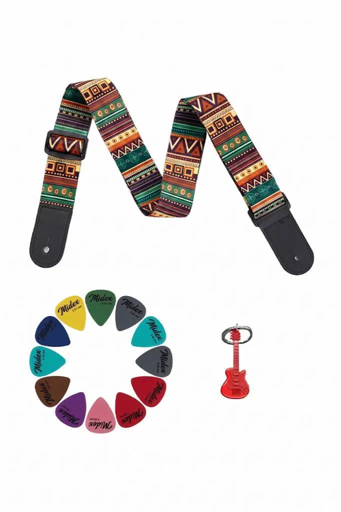 Midex HG-11GRN Ukulele ve Gitar Omuz Askısı Desenli 77-134 cm Uzunluk Midex HG-11GRN Ukulele ve Gitar Omuz Askısı Desenli 77-134 cm Uzunluk