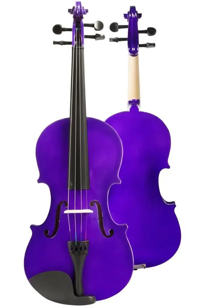 Midex HGA44PU-PAK Mor 4/4 Tam Boy Keman Seti (Yastık Susturucu Çanta Yay Reçine Yedek Tel Metod)