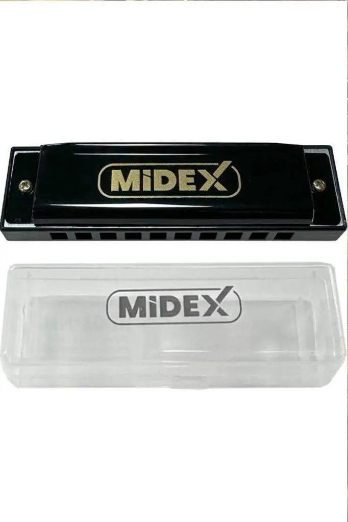 Midex HN-10BK Siyah Örf Aletleri 10 Delikli Mızıka Do (c)