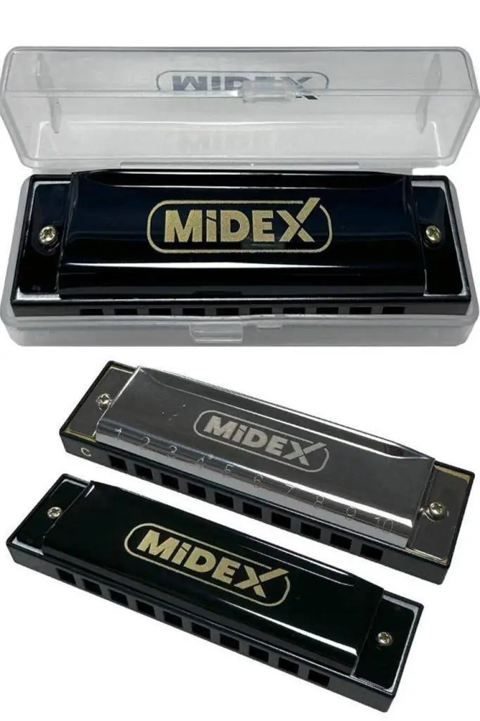 Midex HN-10BK Siyah Örf Aletleri 10 Delikli Mızıka Do (c)