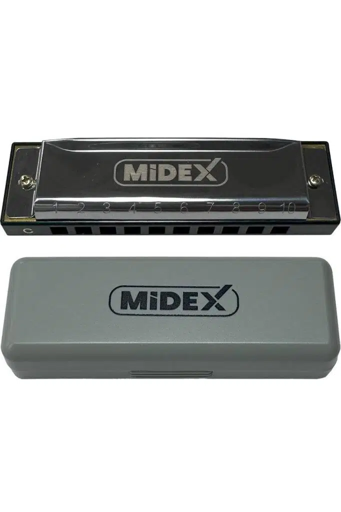 Midex HN-10SL Silver Örf Aletleri 10 Delikli Mızıka Do (c)