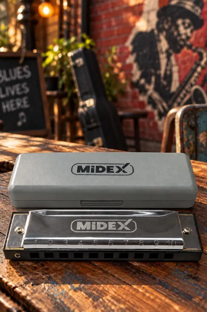 Midex HN-10SL Silver Örf Aletleri 10 Delikli Mızıka Do (c)