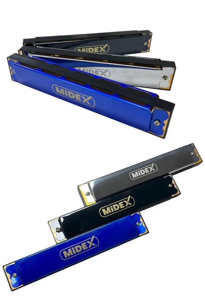 Midex HN-20BL Mavi 20 Delikli Mızıka Do (c)