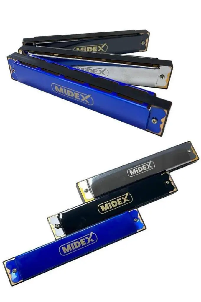 Midex HN-20BL Mavi 20 Delikli Mızıka Do (c)