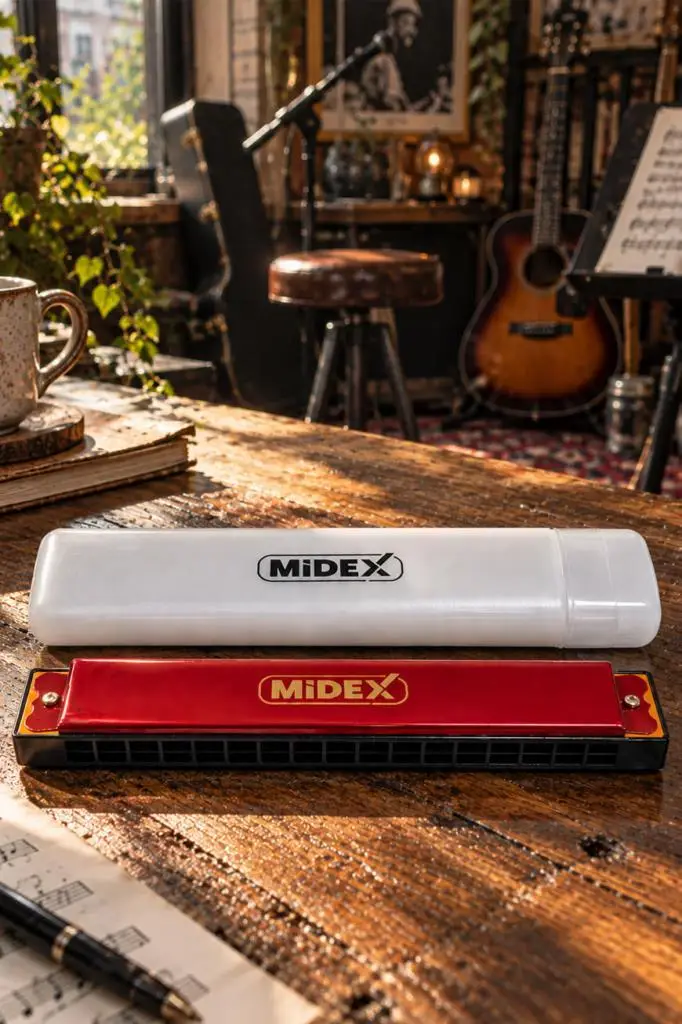 Midex HN-20RD Kırmızı Örf Aletleri 20 Delikli Mızıka Do (c)