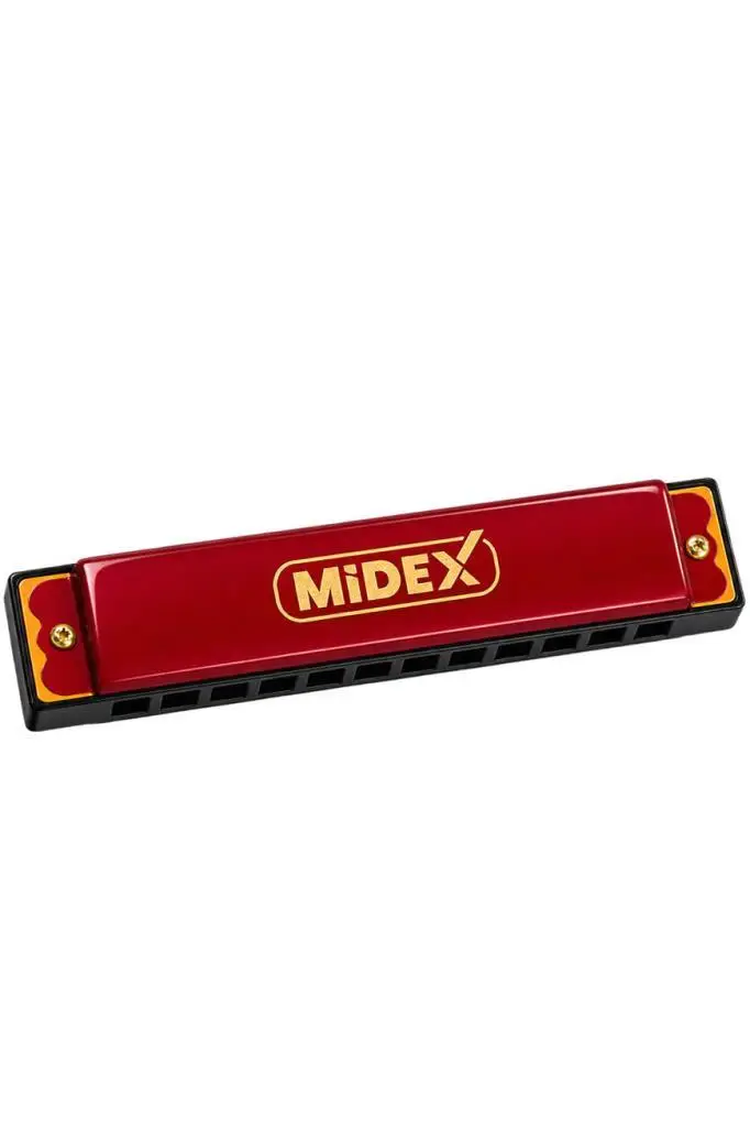 Midex HN-20RD Kırmızı Örf Aletleri 20 Delikli Mızıka Do (c)