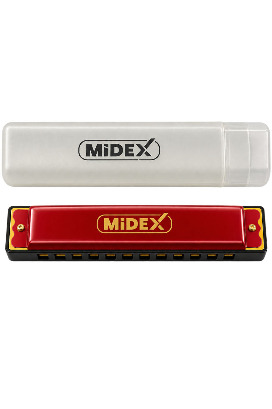Midex HN-20RD Kırmızı Örf Aletleri 20 Delikli Mızıka Do (c)