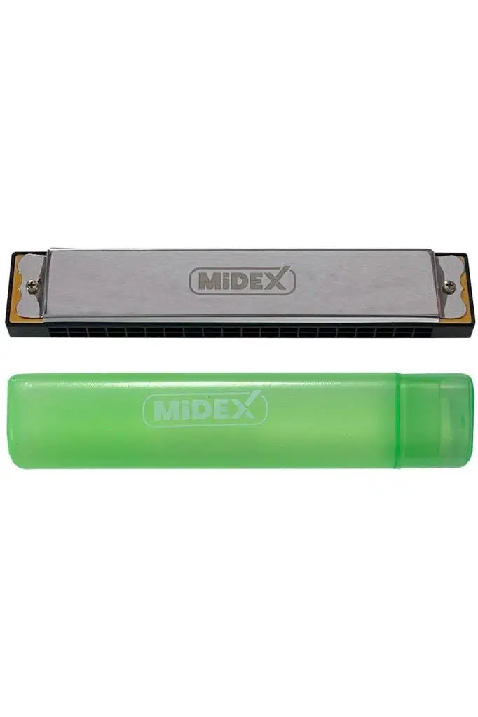 Midex HN-20SL Silver 20 Delikli Mızıka Do (c)