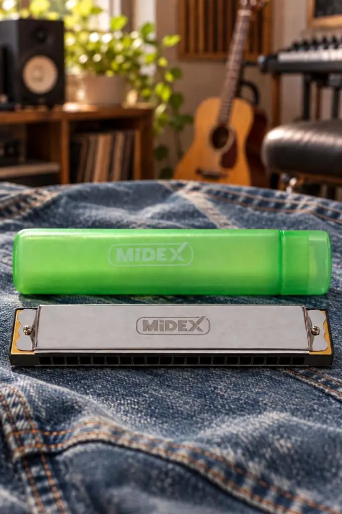 Midex HN-20SL Silver 20 Delikli Mızıka Do (c)