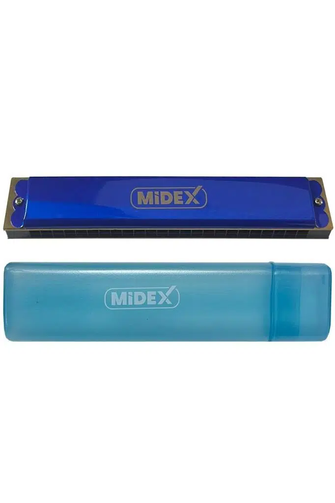 Midex HN-24BL Mavi 24 Delikli Mızıka Do (c)