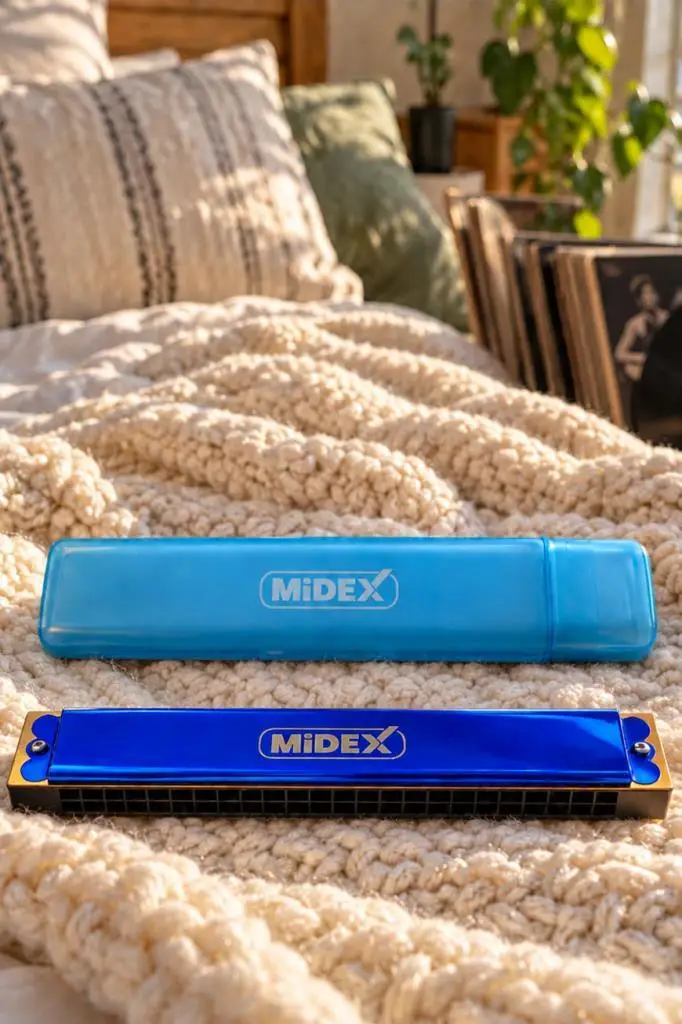 Midex HN-24BL Mavi 24 Delikli Mızıka Do (c)