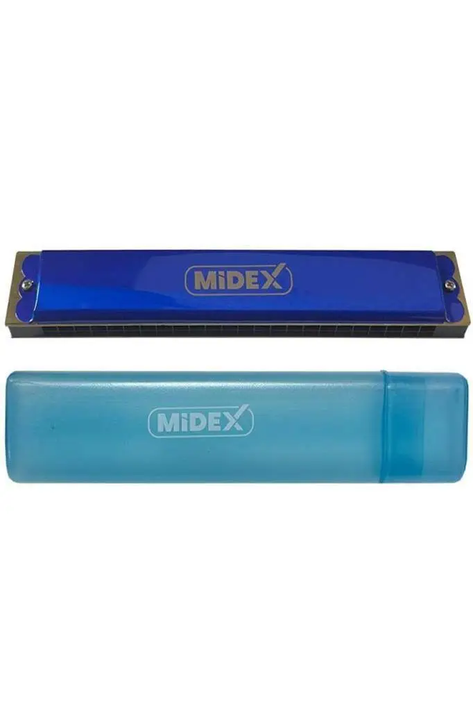 Midex HN-24BL Mavi 24 Delikli Mızıka Do (c)