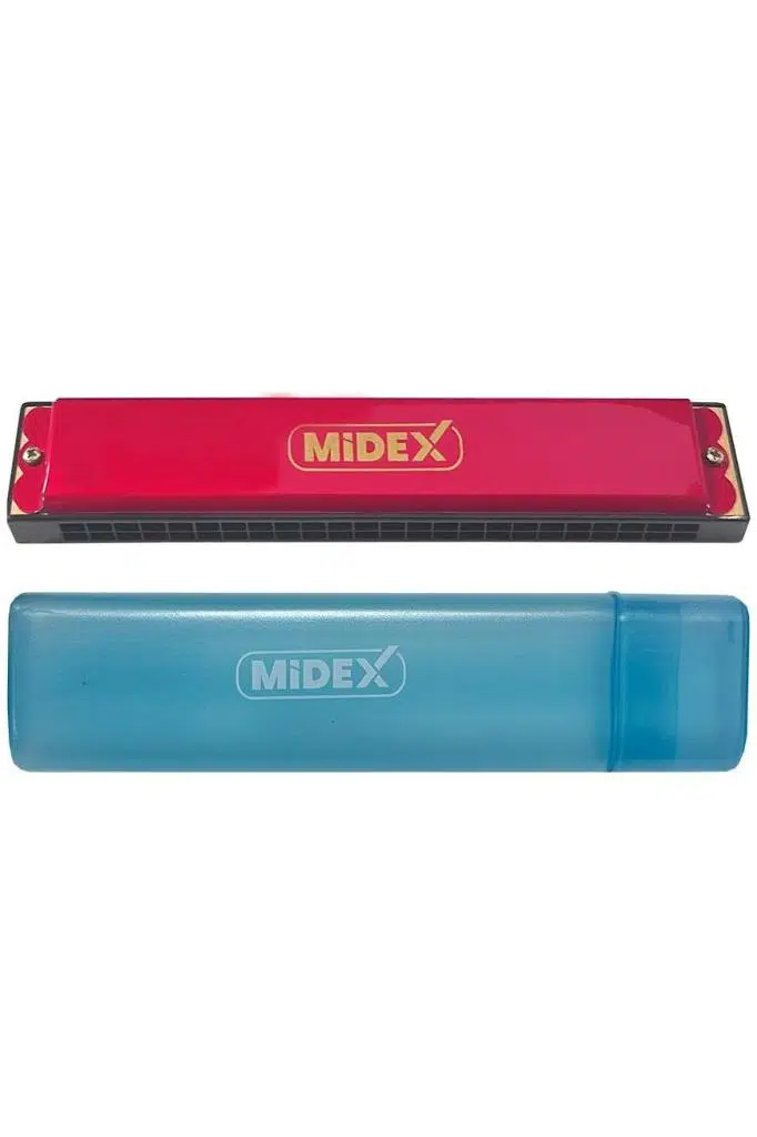 Midex HN-24RD Kırmızı 24 Delikli Mızıka Do (c)