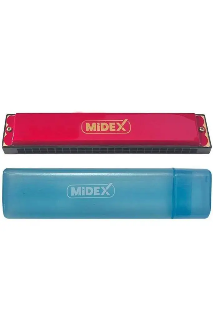 Midex HN-24RD Kırmızı 24 Delikli Mızıka Do (c)