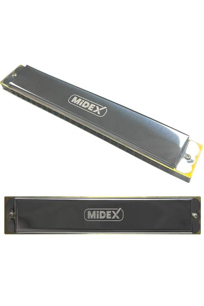 Midex HN-24SL Silver 24 Delikli Mızıka Do (c)