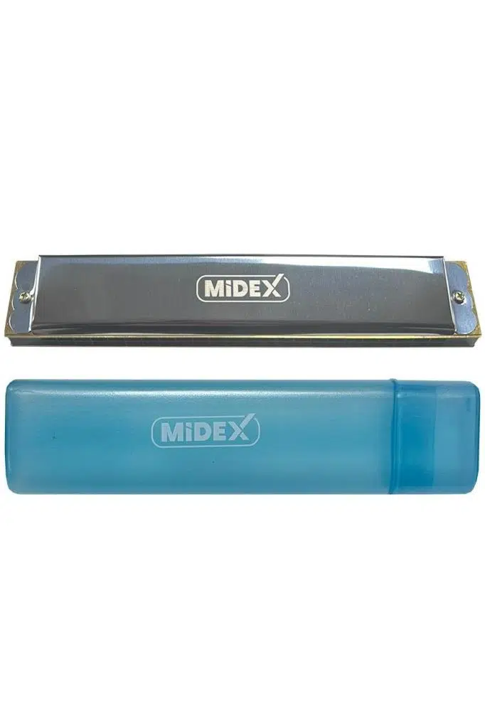 Midex HN-24SL Silver 24 Delikli Mızıka Do (c)