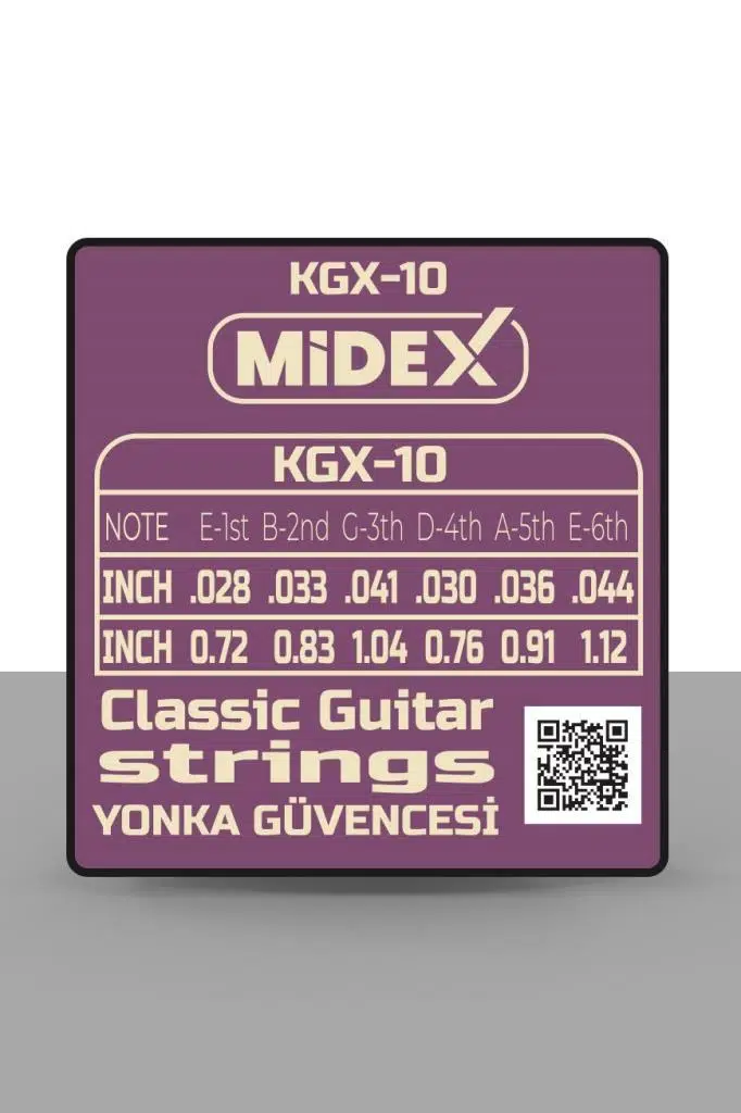Midex KGX-10 Klasik Gitar Teli Takımı ve Pena Seti
