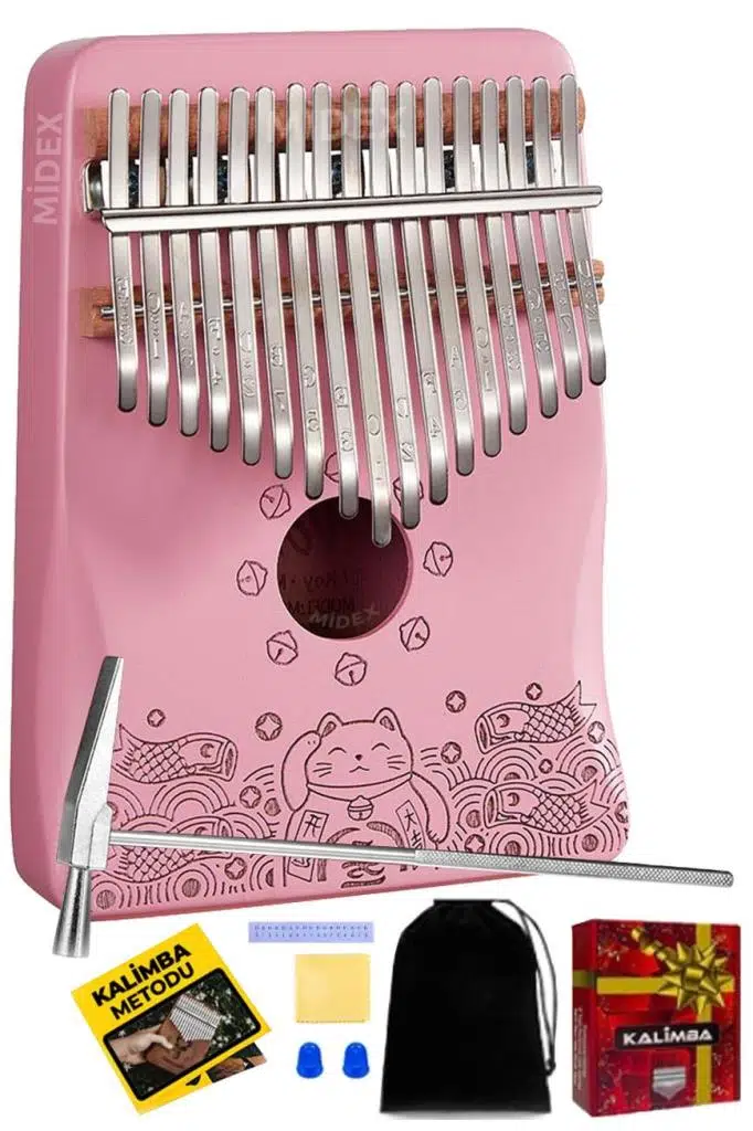 Midex KLX-350 Pembe Kalimba Gerçek Ağaç 17 Tuşlu Full Set Midex KLX-350 Pembe Kalimba Gerçek Ağaç 17 Tuşlu Full Set