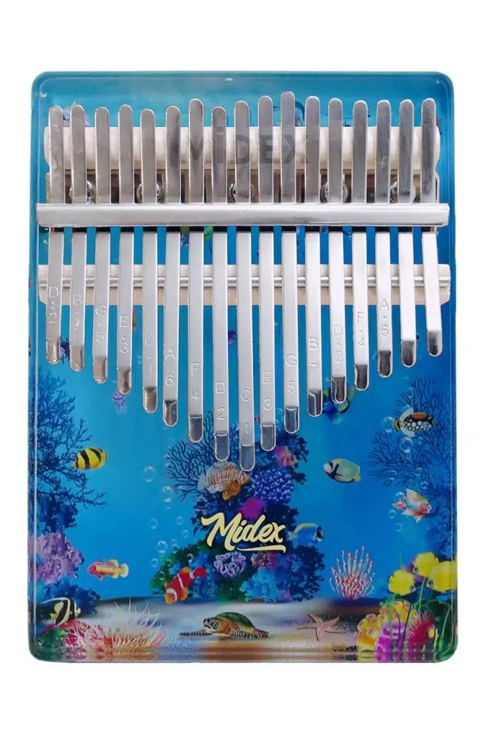 Midex KLX-640-PAK Okyanus Cam Kalimba 17 Tuşlu Full Set