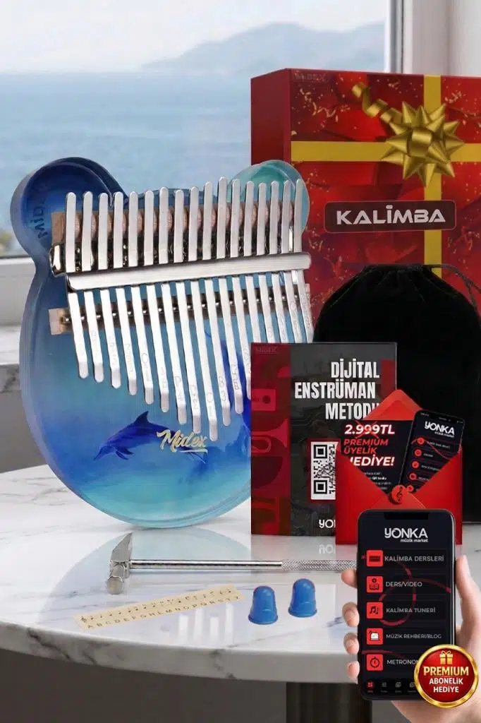 Midex KLX-650 Okyanus Cam Kalimba 17 Tuşlu Full Set Midex KLX-650 Okyanus Cam Kalimba 17 Tuşlu Full Set