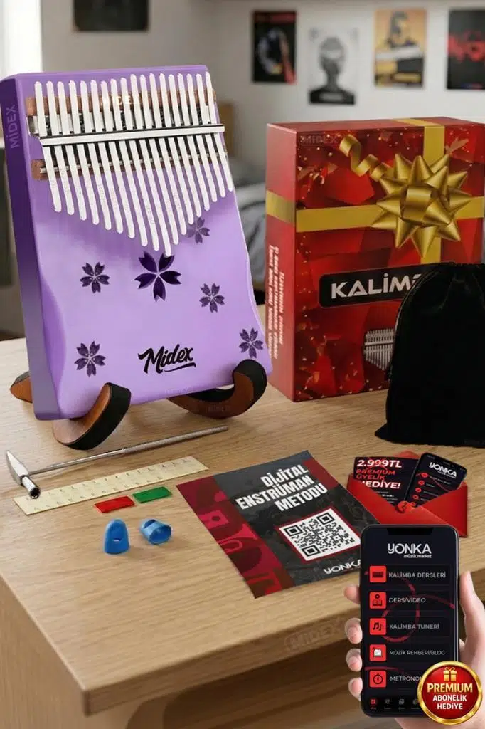 Midex KLX-870-PAK Mor Renk Yüksek Kaliteli Ahşap Kalimba 17 Tuşlu Full Set Midex KLX-870-PAK Mor Renk Yüksek Kaliteli Ahşap Kalimba 17 Tuşlu Full Set