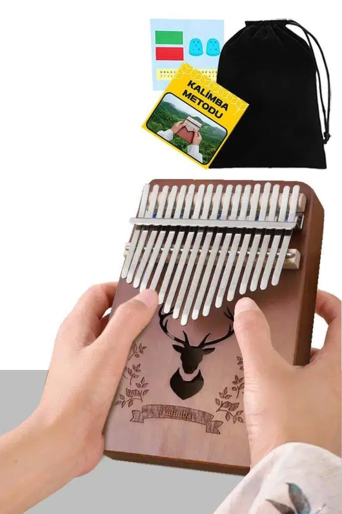 Midex KLX-880 Hakiki Ağaç Kalimba Geyik Desenli Ahşap Full Set 17 Çelik Tuşlu Midex KLX-880 Hakiki Ağaç Kalimba Geyik Desenli Ahşap Full Set 17 Çelik Tuşlu