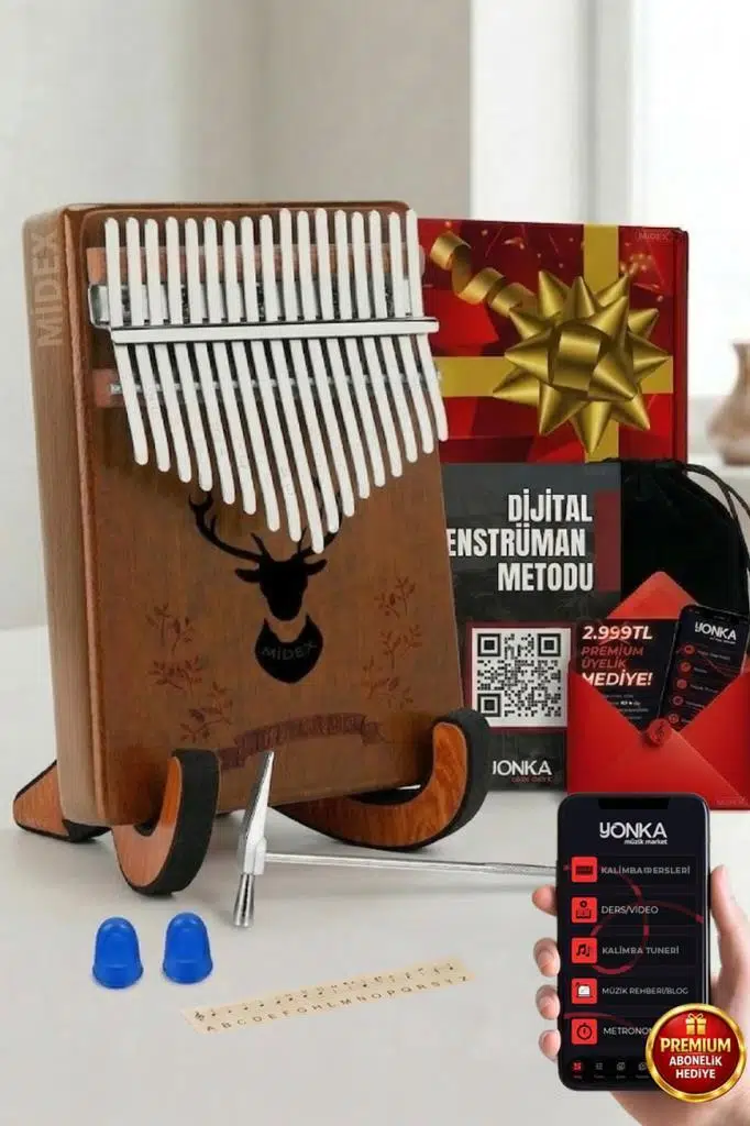 Midex KLX-880-PAK Hakiki Ağaç Kalimba 17 Tuşlu Full Set