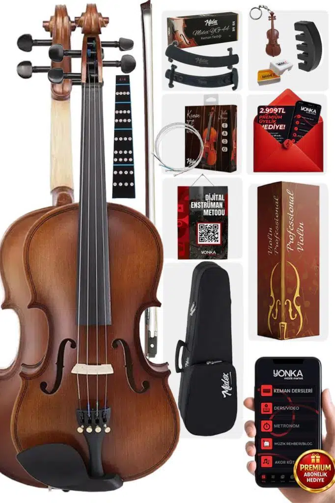 Midex LMA-544TYS 1/2 Profesyonel Keman 2/4 Çocuk Kemanı 8-10 Yaş (Yastık Susturucu Yedek Tel Çanta Yay Reçine Metod) Midex LMA-544TYS 1/2 Profesyonel Keman 2/4 Çocuk Kemanı 8-10 Yaş (Yastık Susturucu Yedek Tel Çanta Yay Reçine Metod)