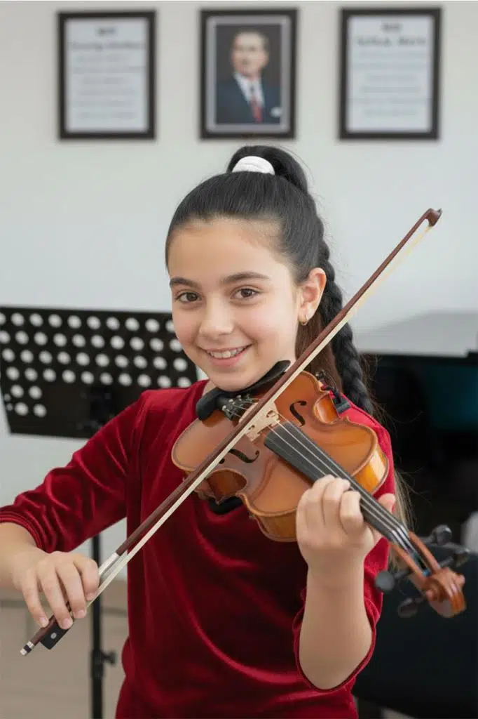 Midex LMA-544TYS 3/4 Profesyonel Keman 3/4 Çocuk Kemanı 10-13 Yaş (Yastık Susturucu Yedek Tel Çanta Yay Reçine Metod)