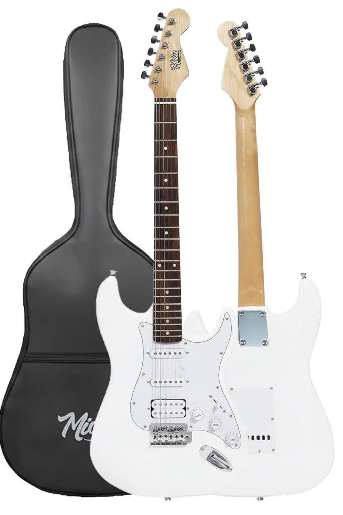 Midex MAP-35WH-25AMP Beyaz Renk Strat Kasa SSH 25W Amfili Elektro Gitar Seti Midex MAP-35WH-25AMP Beyaz Renk Strat Kasa SSH 25W Amfili Elektro Gitar Seti